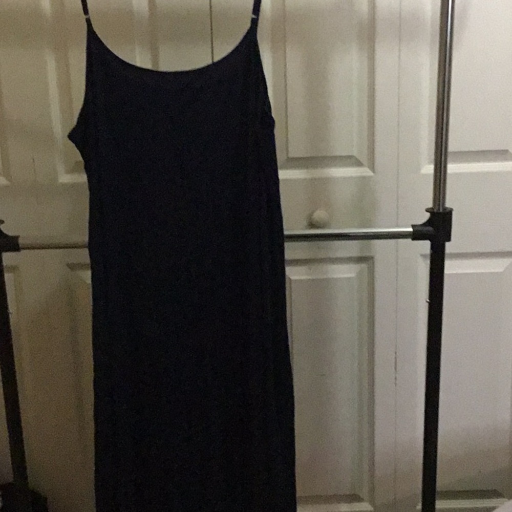 Elegant Blue Spaghetti Strap Dress